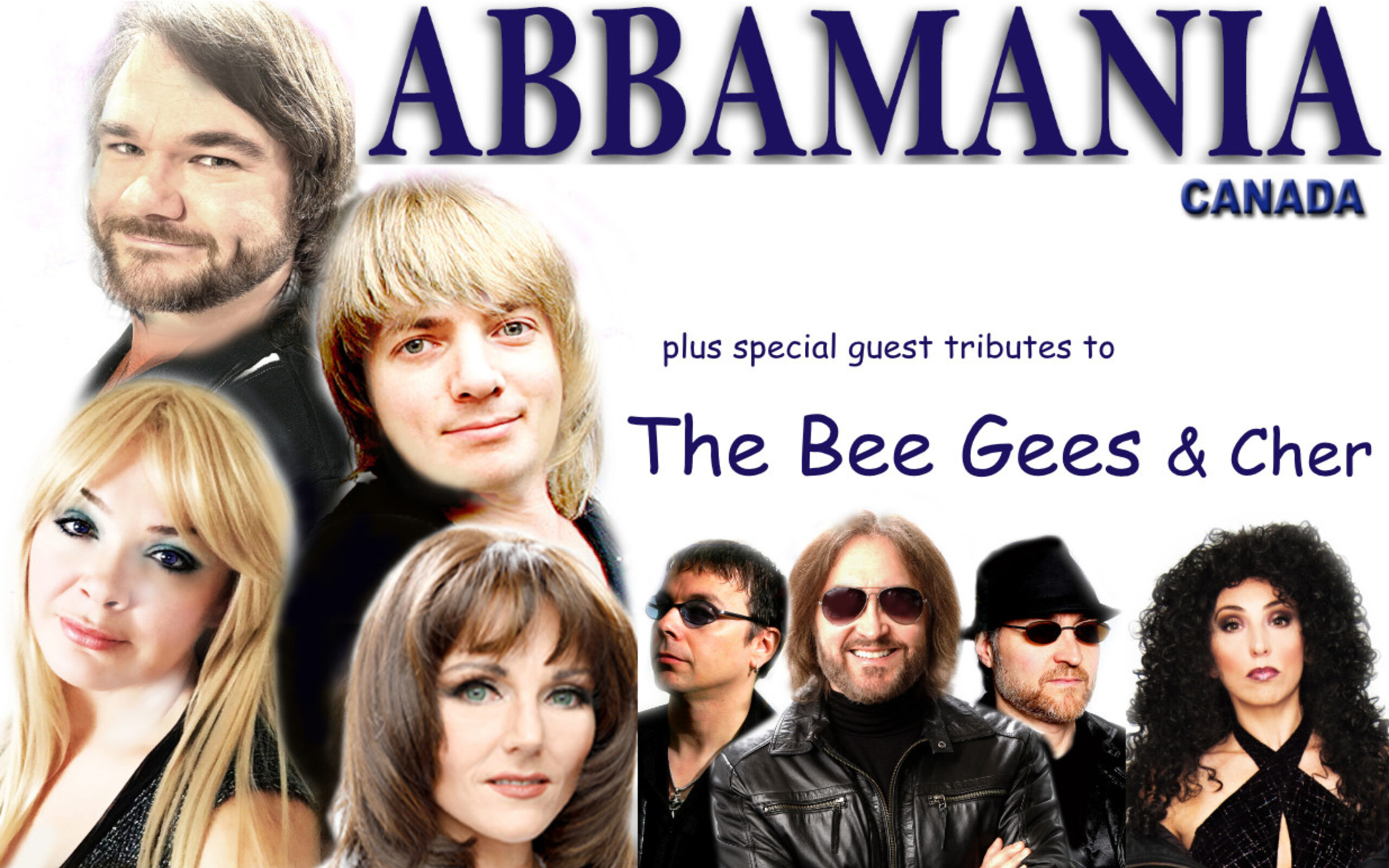ABBAMANIA with Night Fever as the Bee Gees and guest tribute to Cher